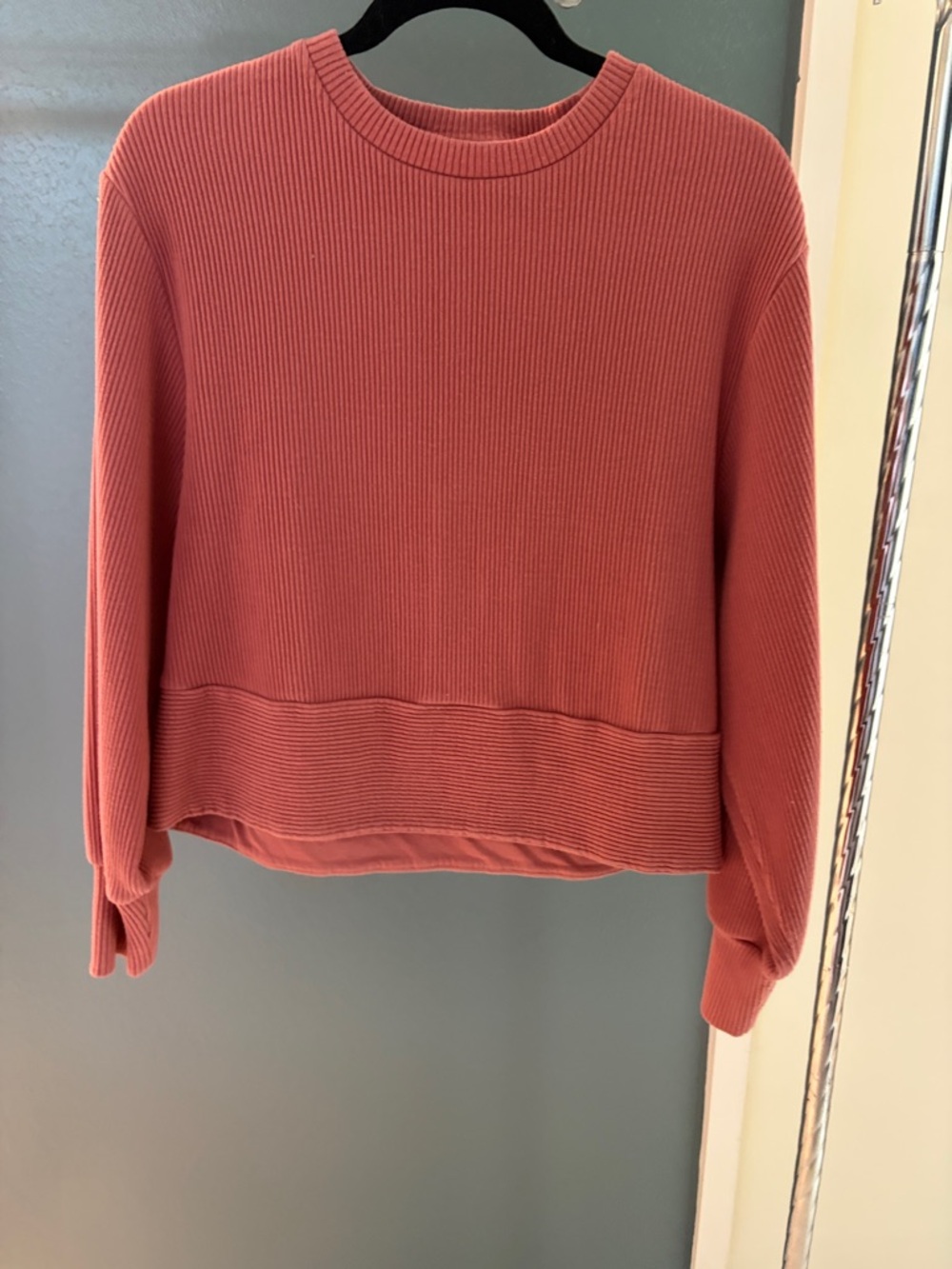Varley Ribbed Crewneck Sweater in Rose